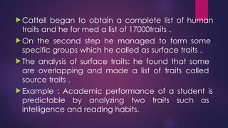 Source Trait Example Personality & Classification power point presentation | PPT
