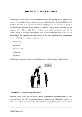 Personality Development | PDF