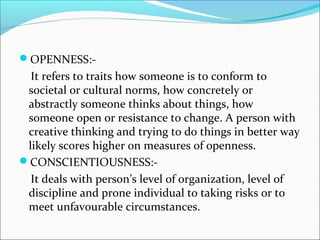 Opness Personality development | PPT