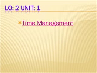 Time Management 