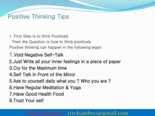 Think Positive Steps PERSONALITY DEVLOPMENT - PPT.ppt PRESENTATION | PPTX