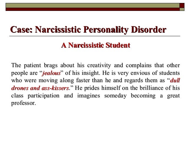 Research paper narcissistic personality disorder