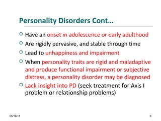 Personality disorder | PPT