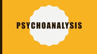 PSYCHOANALYSIS
 