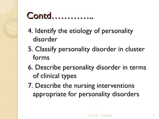 personality disorder.ppt nursing students | PPT