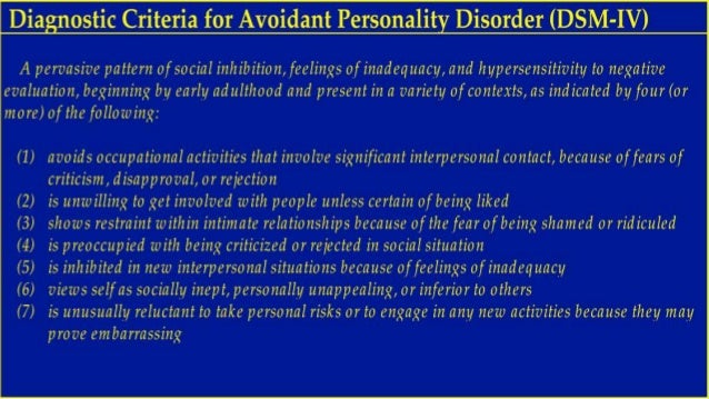 zoloft for avoidant personality disorder