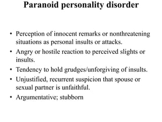 Personality disorder and its management | PPTX