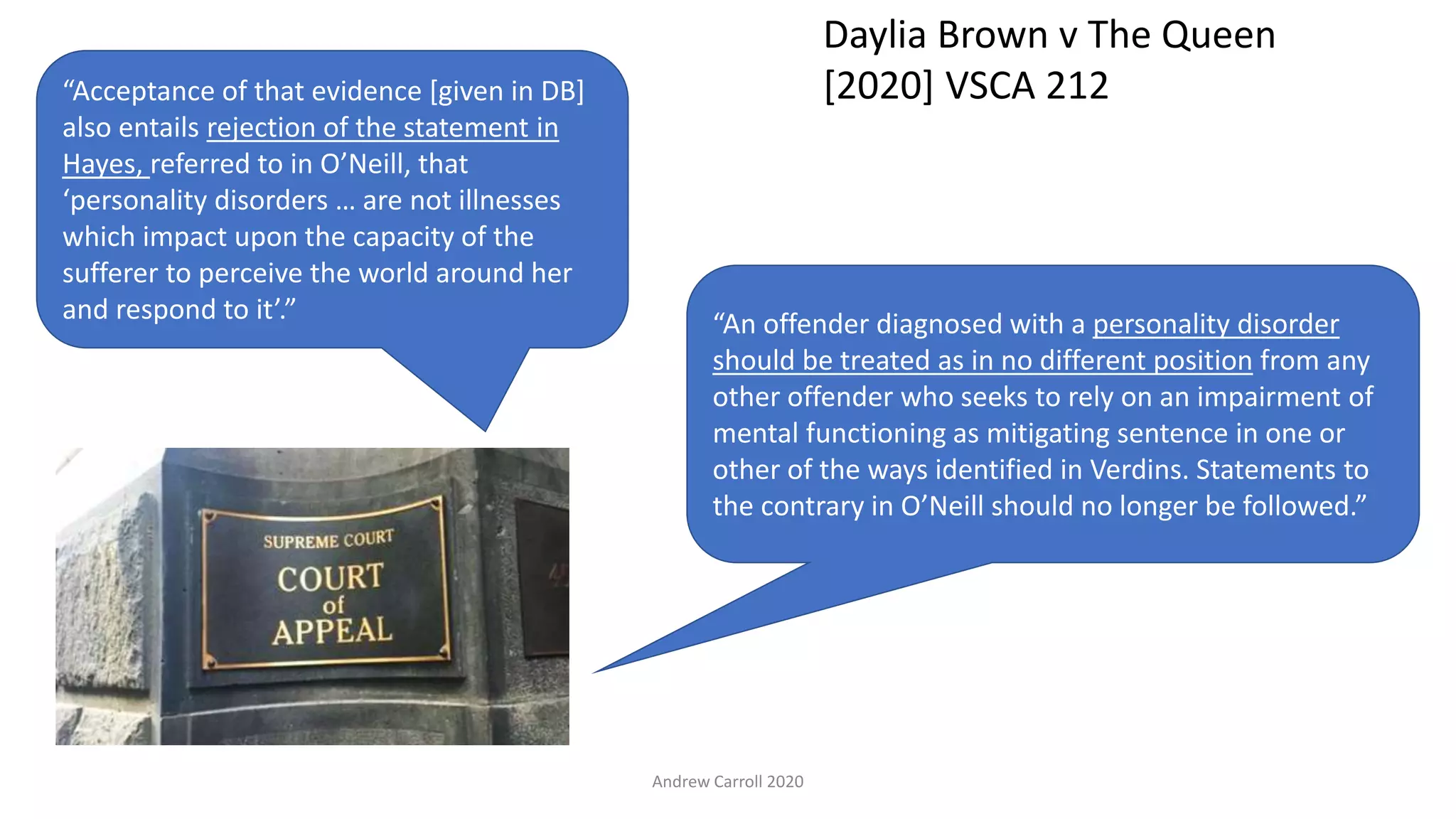 Personality Disorder and Sentencing | PPTX