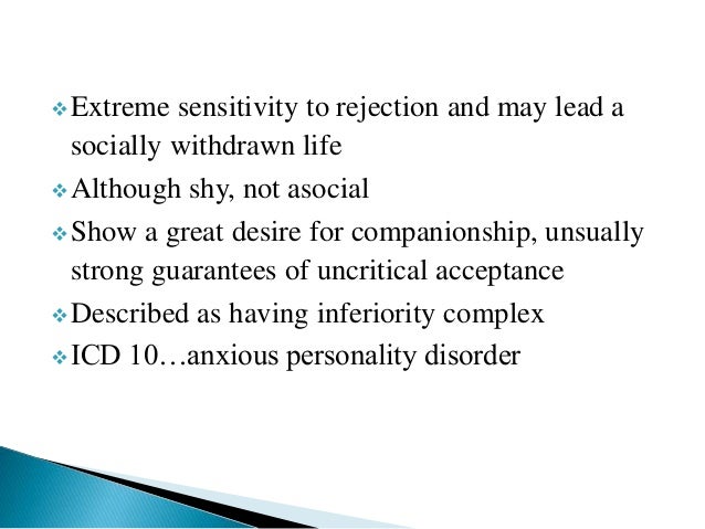 Personality disorders