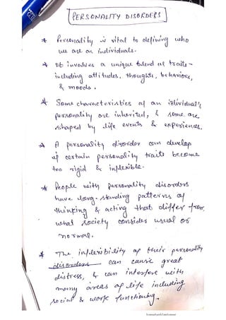 Personality Disorders by RIHAN RANA