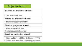 Projective Stimuli Examples Personality disorders different types of personality | PPTX