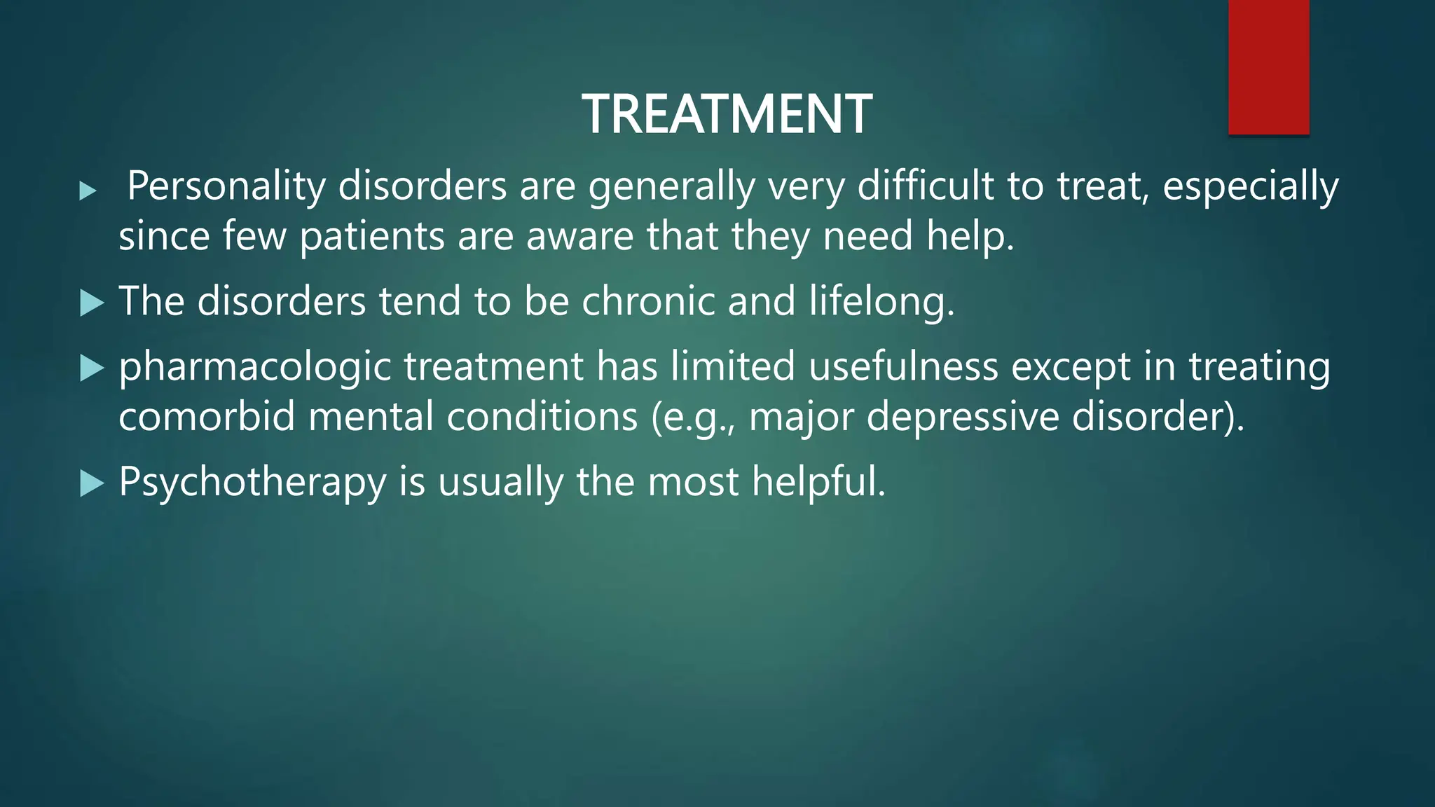 Personality Disorders Mental Health Pptx