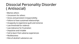 Unconcern Personality Disorders and personality.pptx