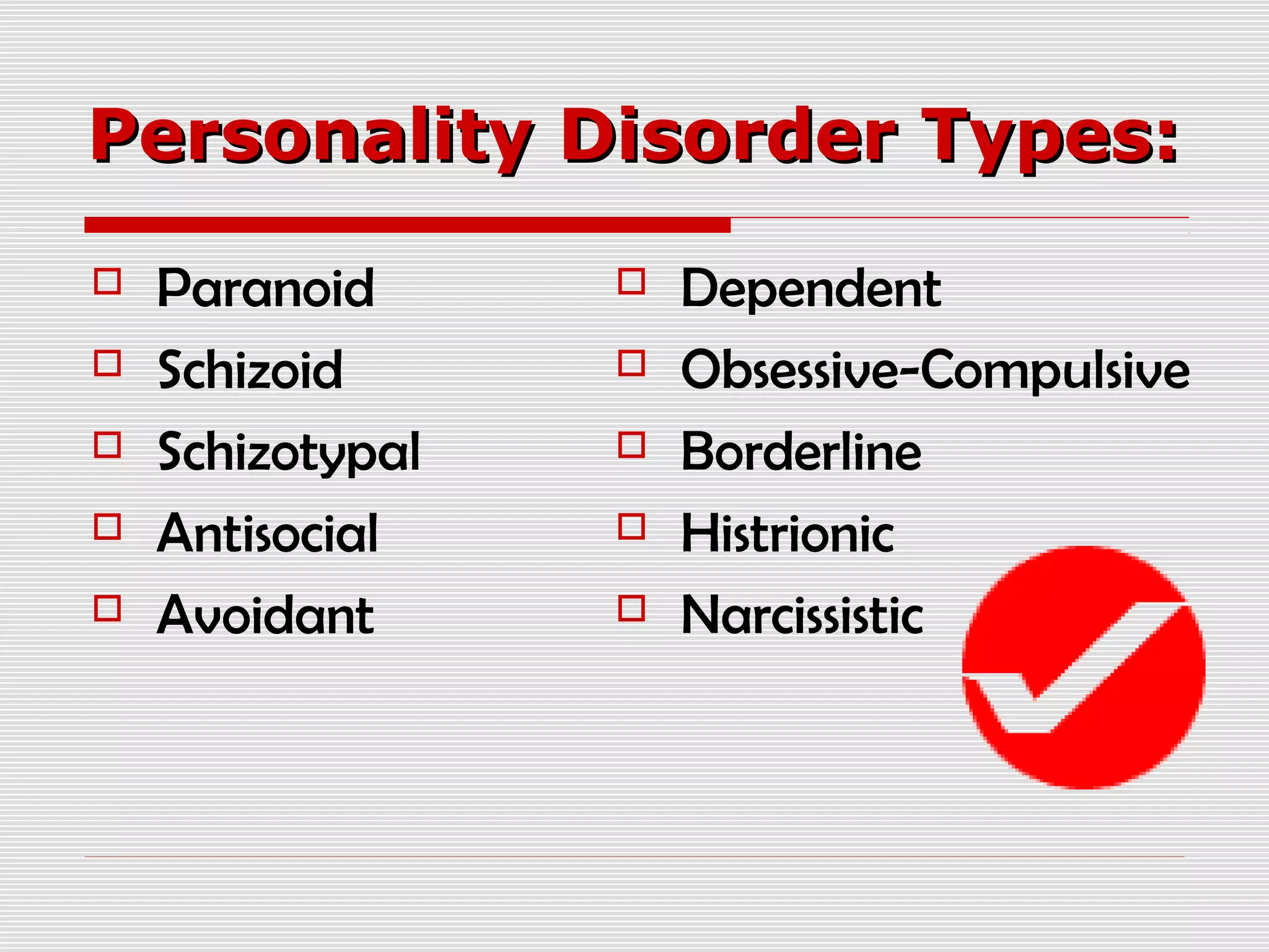 Personality Disorders in the Nursing Home | PPT
