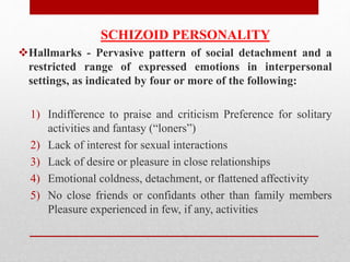 PERSONALITY DISORDERS PHARMACOTHERAPY AND ITS SIDE EFFECTS pptx PERSONALITY DISORDERS PHARMACOTHERAPY AND ITS SIDE EFFECTS pptx
