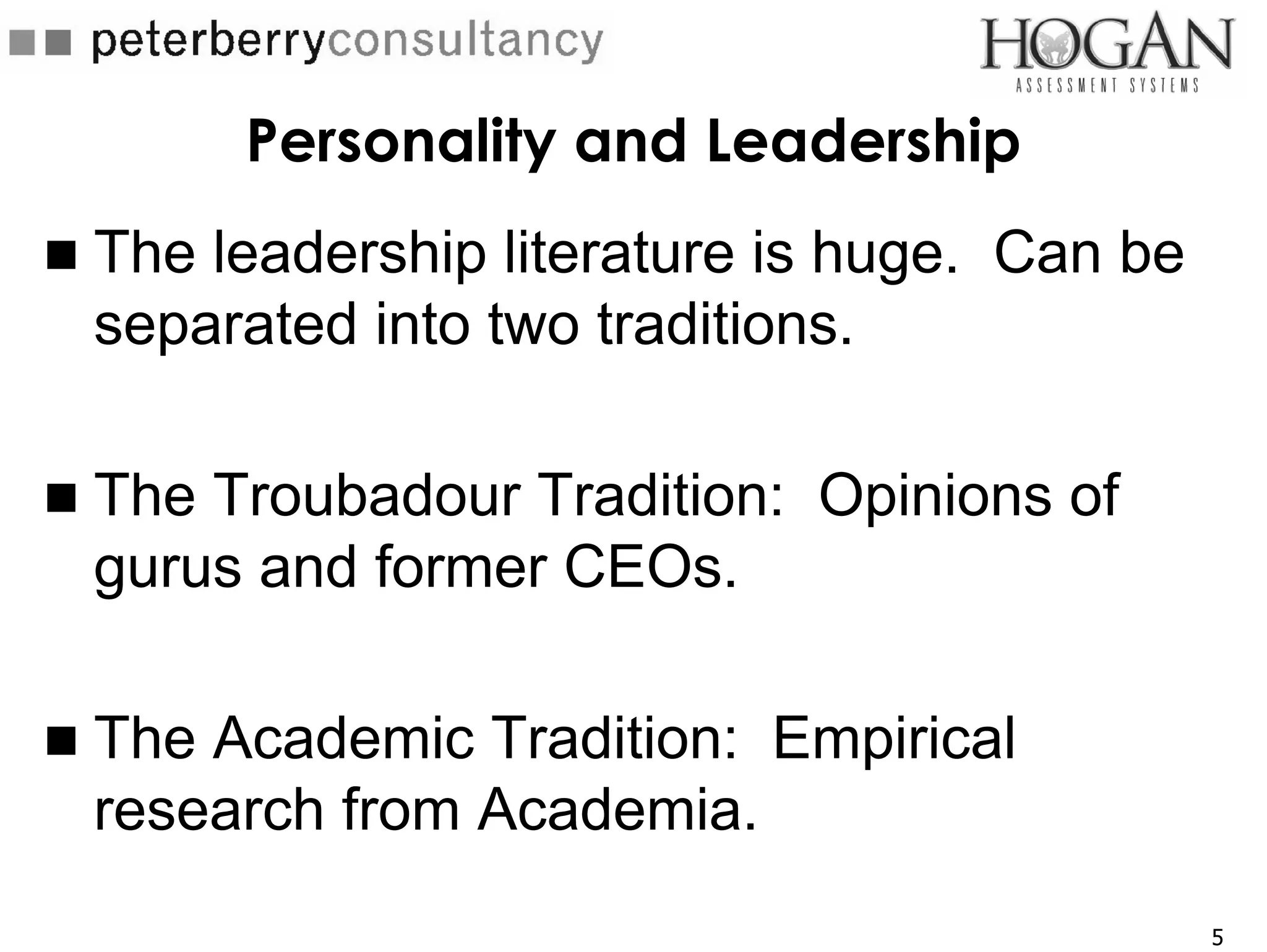 Leadership & Effectiveness