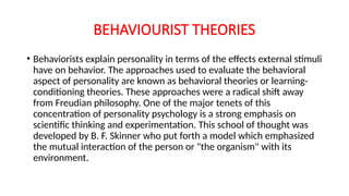 PERSONALITY PPT.pptx psychology course for students | PPTX