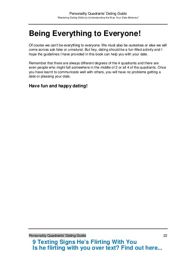 Personality Quadrants Dating Guide PDF