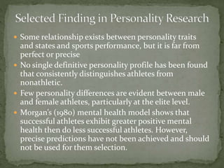 Personality & sports | PPT