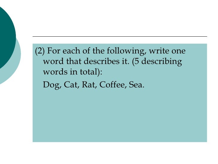 One Word That Describes Dog Cat Rat Coffee Sea Answer One Word That Describes Dog Cat Rat Coffee Sea Answer