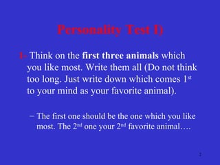 Personality test | PPT