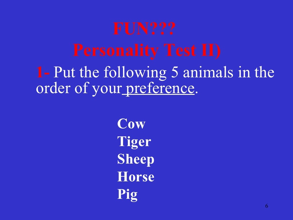 Personality test