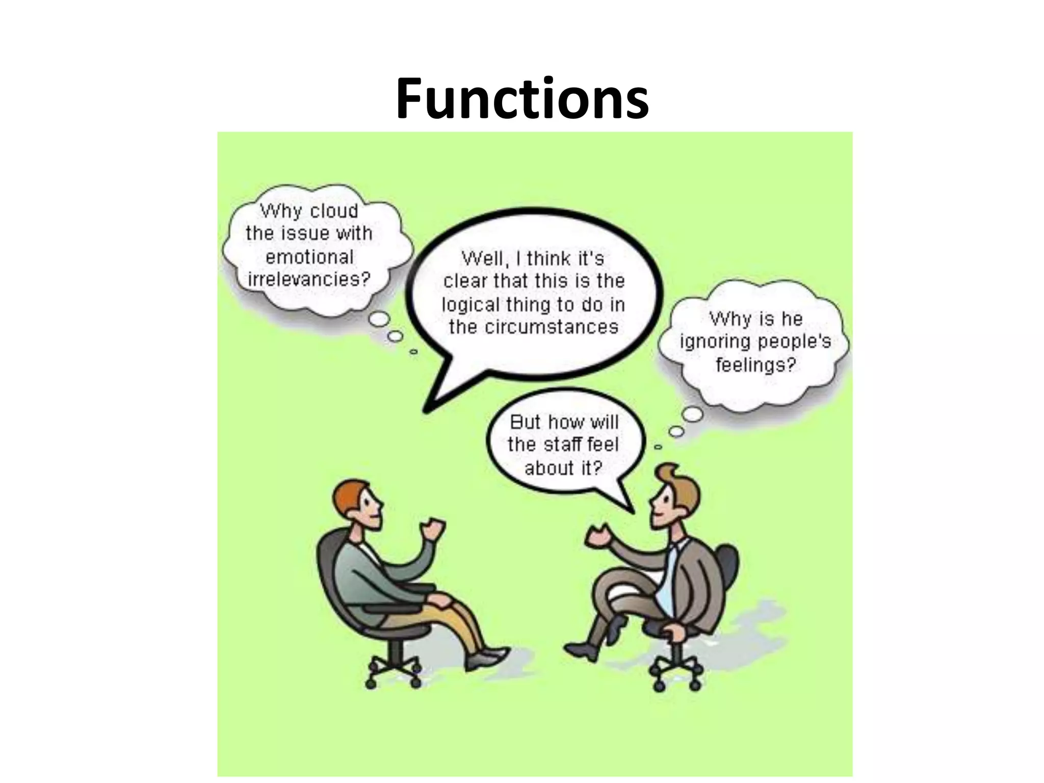Functions
 