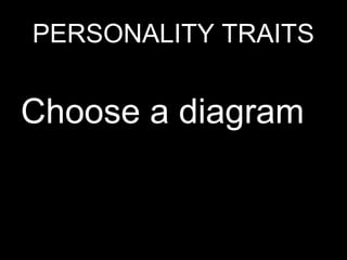 PERSONALITY TRAITS
Choose a diagram
 