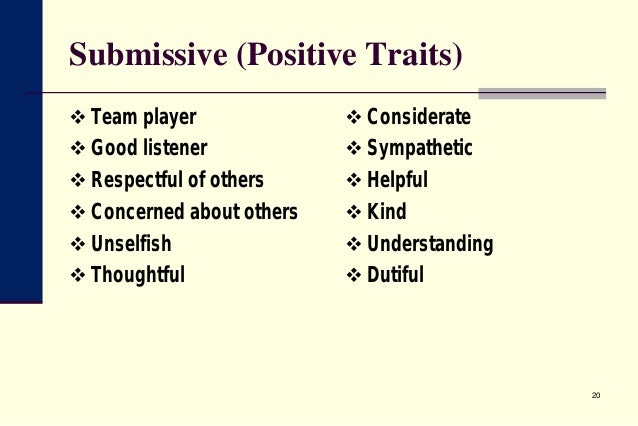 Submissive Personality Test