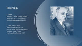 Alfred Adler Individual Psychology | PPTX
