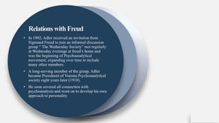 Alfred Adler Individual Psychology | PPTX