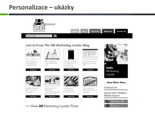 Personalizace – ukázky
 