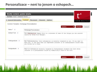 Personalizace – není to jenom o eshopech…
 
