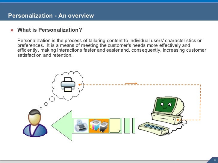 User experience issues Personalization vs. Customization