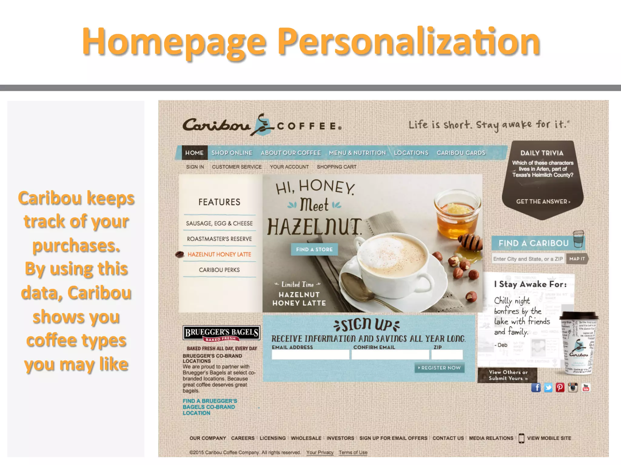 User Group1 sees Banner1
and Recommended Items Group1
User Group2 sees Banner2
and Recommended Items Group2
Homepage Personalization
 