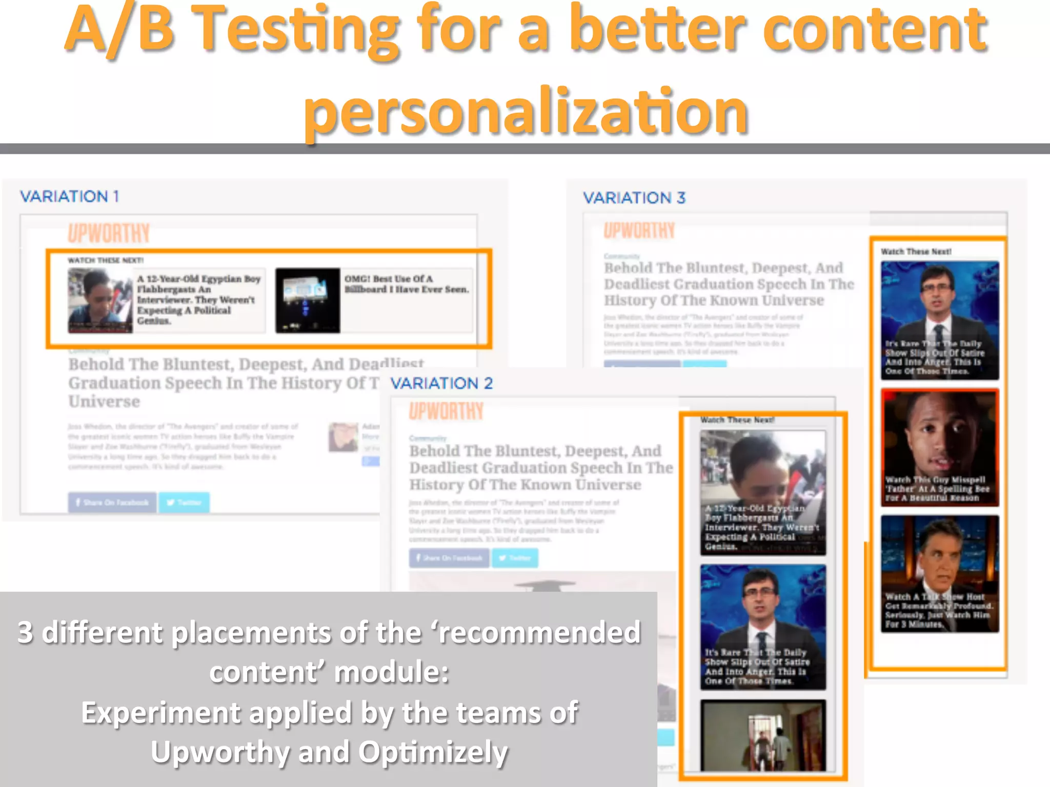 Personalized E-mail
Recommendations
 