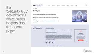 If a
“Security Guy”
downloads a
white paper -
he gets this
thank you
page:
 