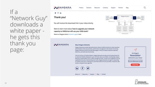 If a
“Network Guy”
downloads a
white paper -
he gets this
thank you
page:
 