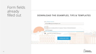 Form fields
already
filled out
 