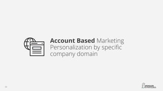 Account Based Marketing
Personalization by specific
company domain
 
