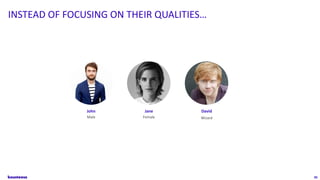 45
John
Male
Jane
Female
David
Wizard
INSTEAD OF FOCUSING ON THEIR QUALITIES…
 