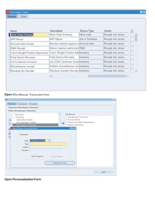 Personalization how to restrict transaction type list of values | DOCX
