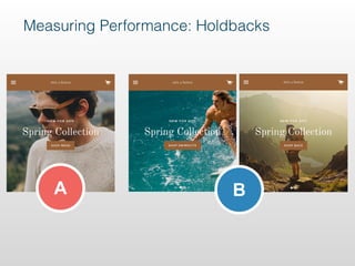 A B
Measuring Performance: Holdbacks
 