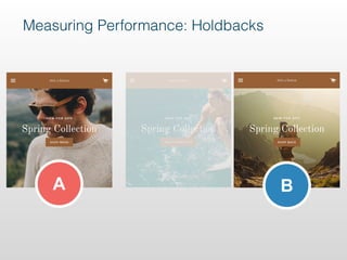 A B
Measuring Performance: Holdbacks
 