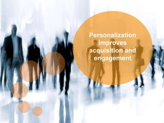 0
Personalization
improves
acquisition and
engagement
 