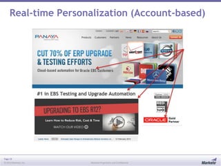 Real-time Personalization (Account-based)

Page 19
© 2013 Marketo, Inc.

Marketo Proprietary and Confidential

 