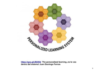 9
https://goo.gl/JB226d The personalized learning..no lo veo
dentro del sistema! Juan Domingo Farnos
 