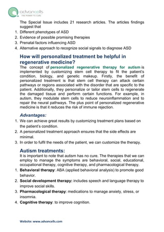 Personalized Autism Therapies: Where Are We Currently? | PDF