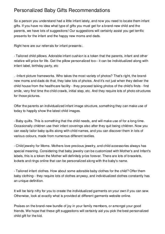 best personalized baby gifts