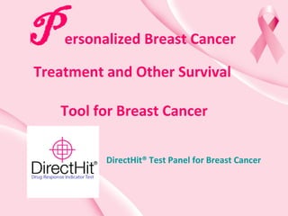 P ersonalized Breast Cancer Treatment and Other Survival  Tool for Breast Cancer DirectHit® Test Panel for Breast Cancer 